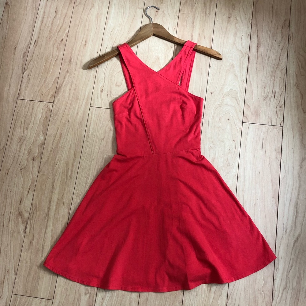 Coral Red Skater Dress